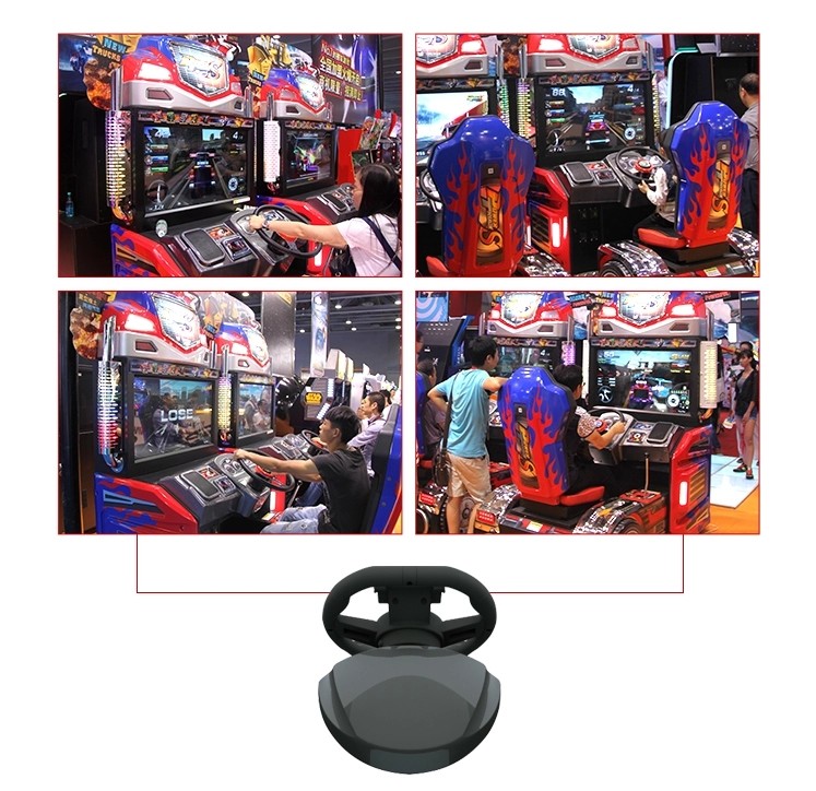 Upright Car Racing Coin Operated Game Machine For Shopping Mall