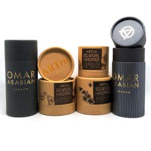 Quality Printed Cosmetic Paper Tube Packaging Satin Inserted Velvet card Inserted wholesale