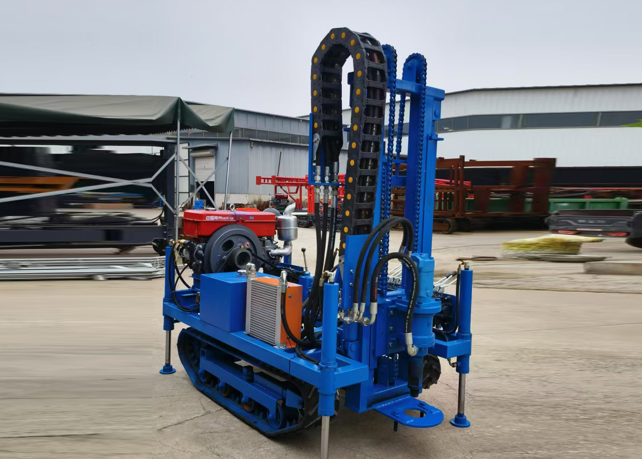 50mm-100mm Diameter Crawler Mounted Water Drilling Rig Powered By Diesel Engine