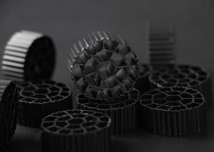 25mm X 10mm  Size Plastic Filter Media Virgin HDPE Material MBBR Bio Balls