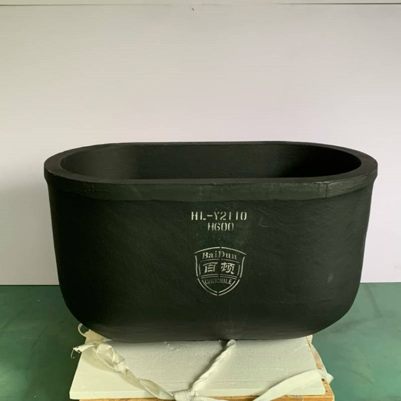 Long Service Life Chemical Stability Oval Type Crucible Metal Melting Silicon Carbide Graphite