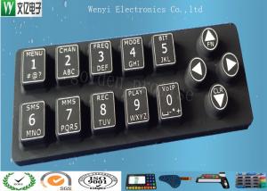 Quality White Print 50 Degree Silicone Rubber Keypad Laser Engraved Non Removable wholesale