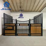 Custom Bamboo Horse Stable With Swing/Sliding Door Weatherproof Steel Bamboo