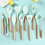 Custom Logo Acceptable Non Stick Cooking Utensils Heat Resistant Silicone