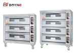 Stainless Steel Commercial Electric Three Deck Nine Trays Bakery Oven With
