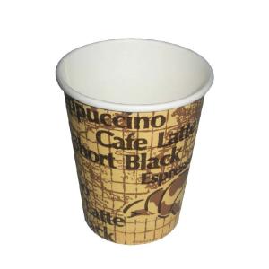 Quality 8 Oz Single Wall Takeaway Paper Coffee Cups PE Coated Offset Printing wholesale