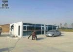 Beige And Blue Prefabricated Container House Glass Curtainwall For Tourist