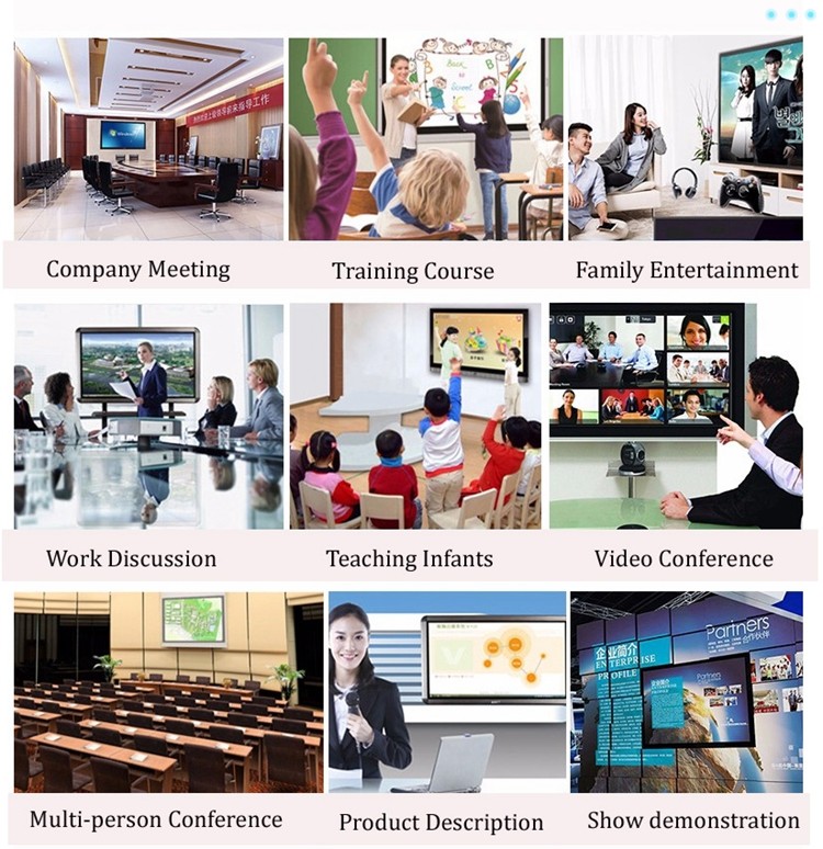 1920 X 1080 Interactive Digital Whiteboard All In One 65 75 86'' ​School Teaching