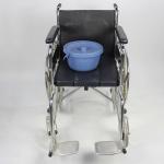 Two In One Multifunctional Folding Steel Wheelchair Commode Chair