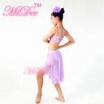 Ballet Dance Costumes Cut Out Side Skirt Sequin Short Front Centre Straps