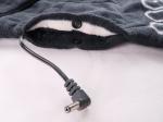 Black Fleece Heated Neck Scarf Warmer With PVC Heating Wire