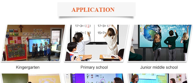 Android ROM 32G 65'' Touch Display Interactive Meeting Room Screens Black