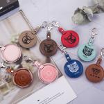 Custom Bulk Leather Key Chain Die Cutting Printing Business Giveaways