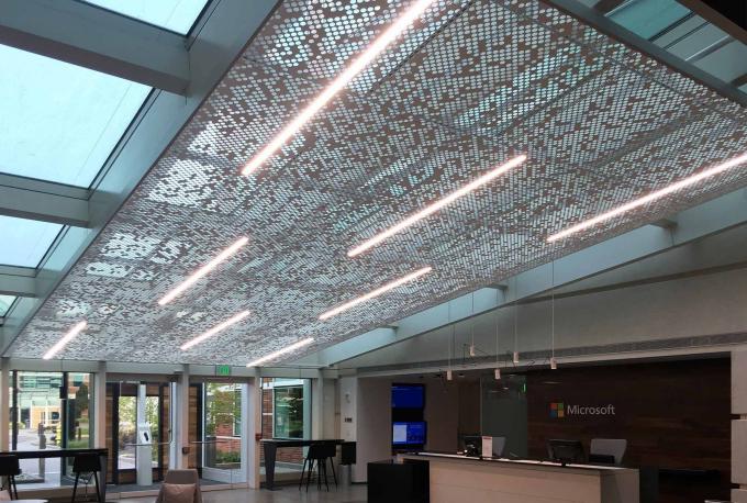 300x300mm 600x1200mm Aluminum Ceiling Panel Powder Coating Anti Corrosion 2