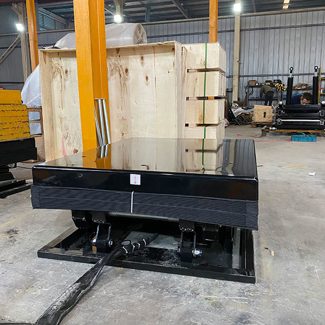 Double Scissor Vertical Custom Electric Lift Tables 2500kg Large Platform 2500mmx820mm Max Height 39.37in