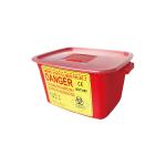 High Quality PP Medical square Red sharps containers
