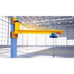 Motorized 3 Ton Pillar Mounted Jib Crane Hoist For Material Lifting