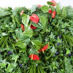 PE Outdoor Decorative Artificial Green Walls 35mm Synthetic Grass Landscape For