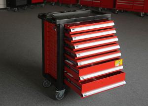 Quality Heavy Duty Red &amp; Black Mechanic Tool Cabinet , Rolling Tool Cabinet Rust Protection wholesale