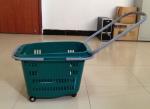 36L Shopping Basket With Wheels Grocery Hand Cart 540×380×380 mm