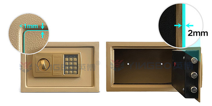 8.5L 31x20x20cm Electronic Digital Safe With 3 Bolts 2keys