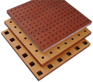 Quality Fire Resistant Perforated Wood Acoustic Panels Thickness 18mm / 15mm wholesale