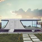 Prefabricated Construction Small Capsule House With Fuqian Metal Container