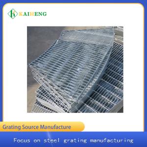 Quality ANSI NAAMM Safety Galvanised Steel Walkway Grating Fan Shaped wholesale