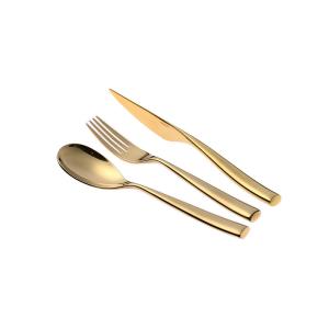 Quality Dishwasher Safe LFGB 304 Gold Stainless Steel Silverware Forks wholesale