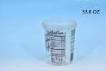 33.8 OZ Food Grade Plastic Drink Cup for Customized Logo Sauce and Yogurt Ice