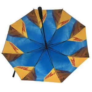 Quality Diameter 130CM Windproof RPET Pongee Double Layer Golf Umbrella wholesale