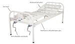 Stainless Steel Clinic Ordinary Medical Bed 2 Crank Hospital Bed