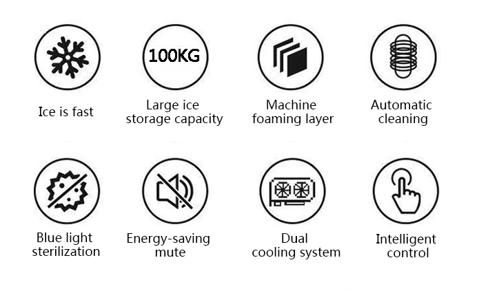 200KG 24h Snowflake Ice Block Machine Automatic Commercial Snow Ice Maker Machine for Household and Business Applications