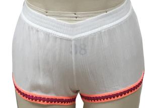 Quality Skinny Pattern White Ladies Casual Pants Lace Decoration Women'S Pajama Shorts wholesale