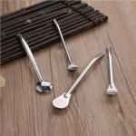 Creative Coffee Drinking Mixing Spoon Stainless Steel Filter Straw Tea Bar Tools
