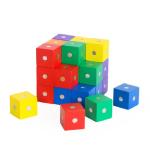Educational Square Cube Rainbow Magnetic Blocks 10pc 2X2X2cm Wooden