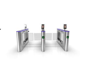 Quality Acrylic Arm Swing Barrier Turnstile RS485 Automatic Swing Gate System wholesale