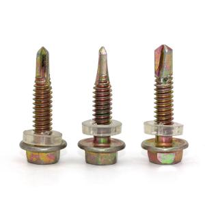 Quality Hex Washer Head Self Drilling Drywall Screws With Color Zinc Roofing wholesale
