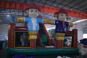 Quality Scarecrow Themed PVC Bouncy Castle , Inflatable Farm Fun Kids Bounce House wholesale
