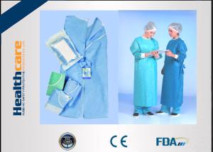 Quality SMMMS / SMMS Disposable Surgical Gowns Medical Scrubs Acid Proof Free Samples wholesale