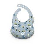 Dinosaur Print Foldable LFGB Washable Baby Bibs Super Easy Clean
