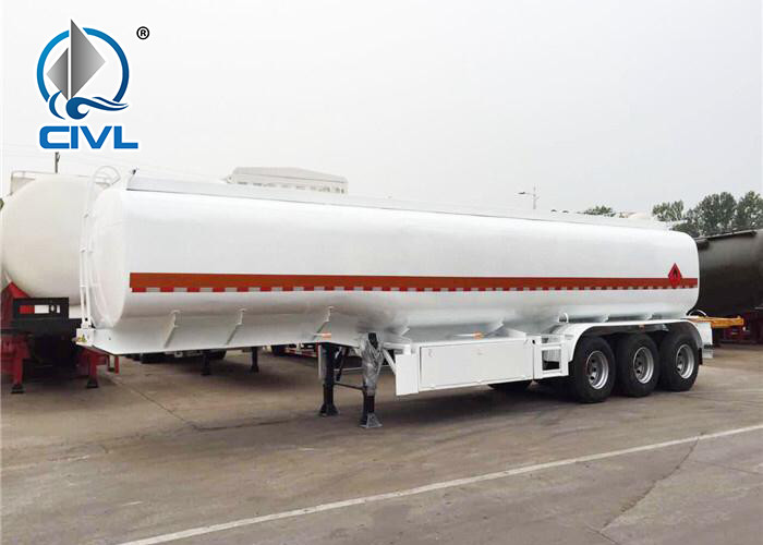 45 M3 Three Axles Oil Tank Small Semi Trailer Trucks With 2 Apartments And Triangle Tire