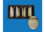 Dust Holding Capacity V Bank Filter With FiberGlass Media 80 Degree Work
