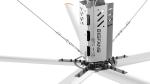 Anti Fall Gearbox Industrial Ceiling Fans With Inverter 380V Magnesium Aluminum