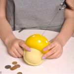 New creative gift product mushroom keychain money box coin bank card organizer