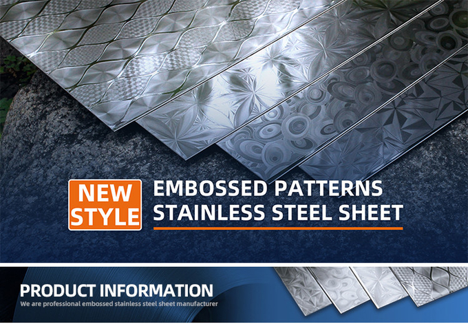 Embossed Decorative Stainless Steel Sheet 3D For Wall Panel