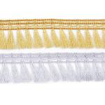 5.5cm Metallic Gold Silver Tassel Fringe Trim For Cushion