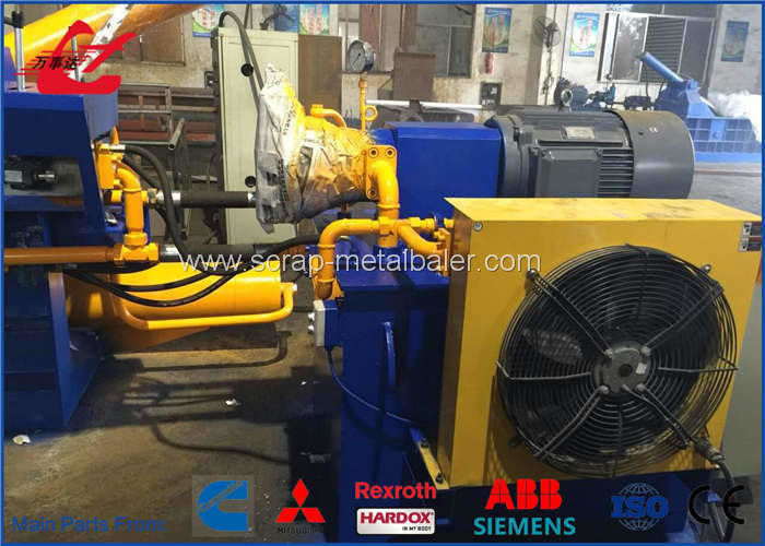 Heavy Duty Copper Tubes Stainless Steel Pipes Scrap Metal Compactor Baling Press 74kW