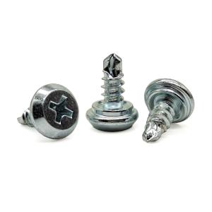 Quality Zinc Plated Countersunk Flat Head Self-Drilling Screw Stepped Collar &amp; Winged Tip wholesale