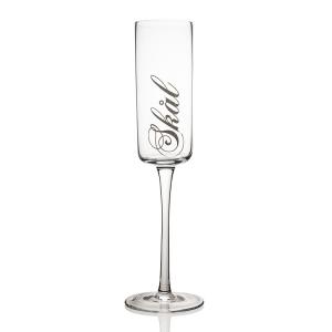 Quality LFGB Personalized 225ml Machine Pressed Champagne Flutes Glass wholesale